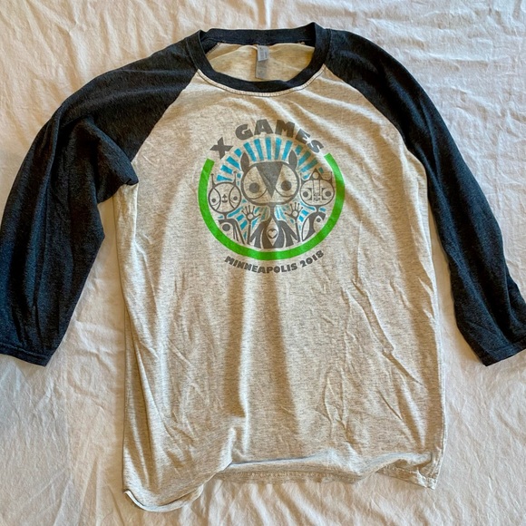 Jerzees Other - Men’s Black & Heather Gray Raglan 2018 Minneapolis X Games T